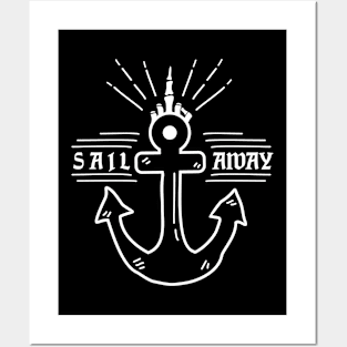 Sail Away with Middle Finger Posters and Art